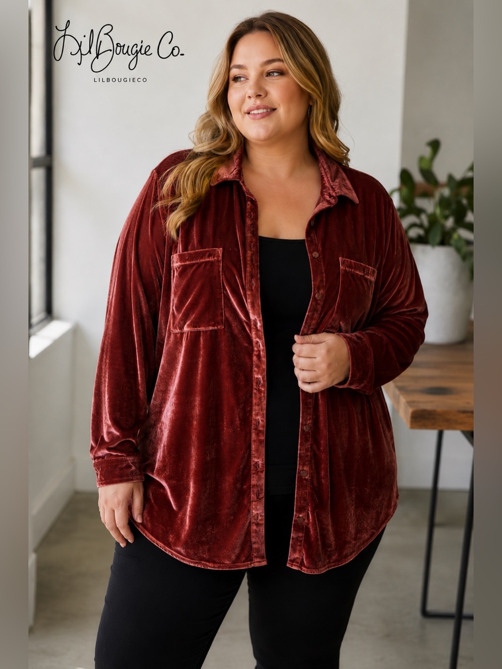 NWOT Torrid Velvet Button Up Shirt | Size 2X (18/20) Luxe Vibes